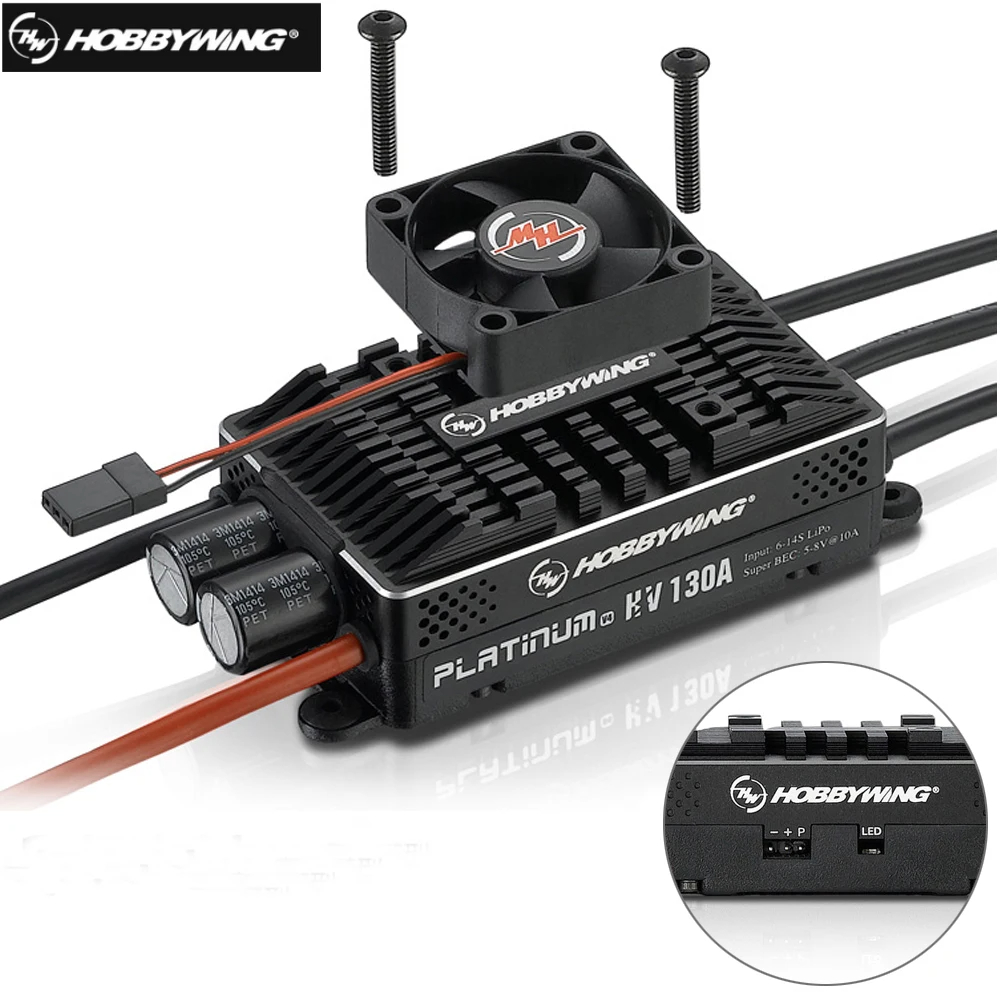 Hobbywing Platinum HV 130A SBE - đánh giá và giá Rc Helicopter Motor
