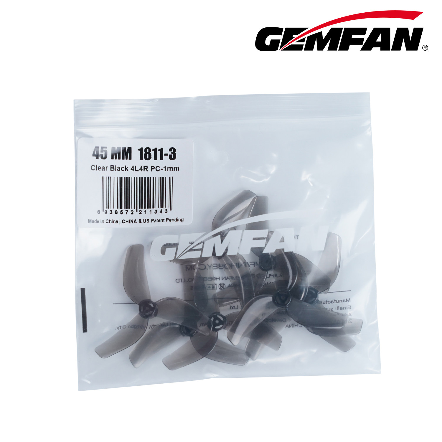 4 Pack Gemfan 1811 45mm 3-Blad - đánh giá và giá Rc Helicopter Blade