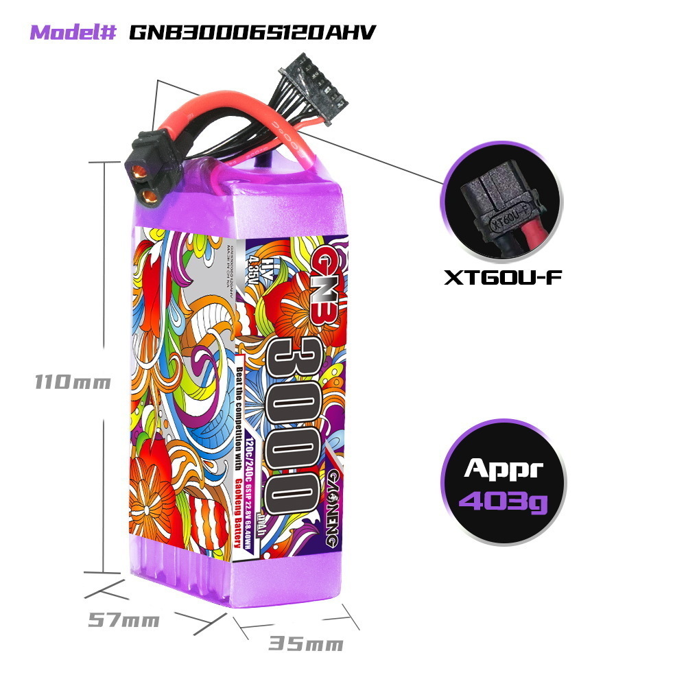 GNB Lipo Battery 6S 22.8V 3000 - đánh giá và giá Rc Helicopter Battery